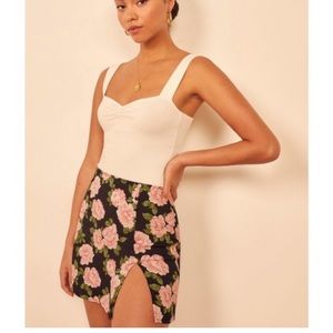 Reformation Fran Slit Mini Skirt